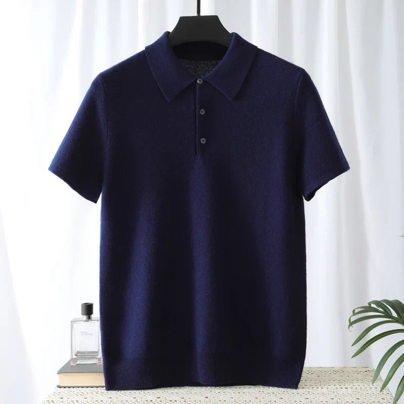 Herren Polo aus 95% Wolle