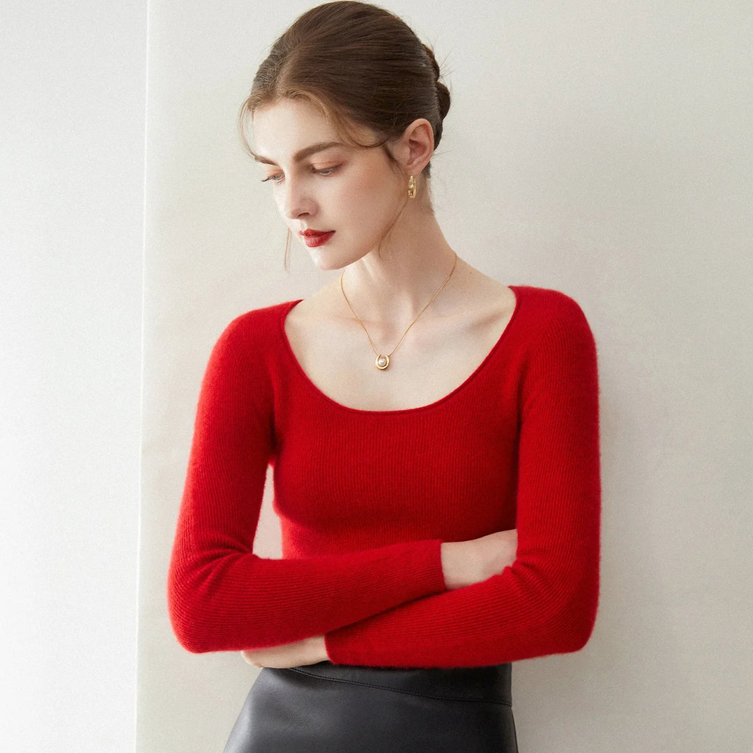 Eleganter Damen Wollpullover