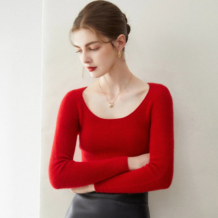 Eleganter Damen Wollpullover