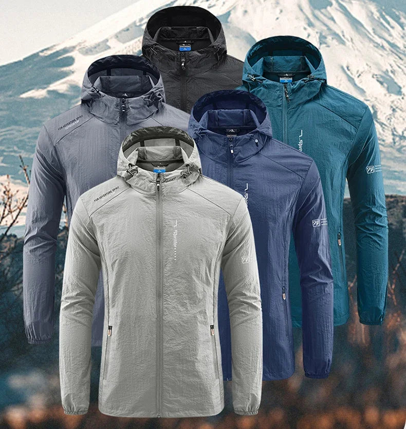 Wasserdichte Outdoor-Jacke mit Tasche und Reissverschluss