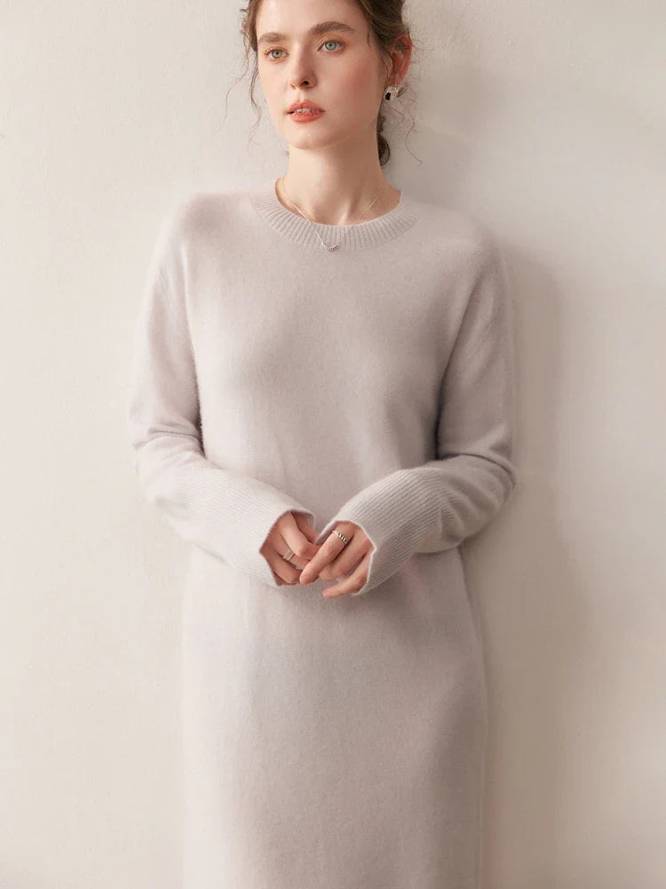 Kaschmir Midikleid zeitlos schlicht & edel für Herbst und Winter