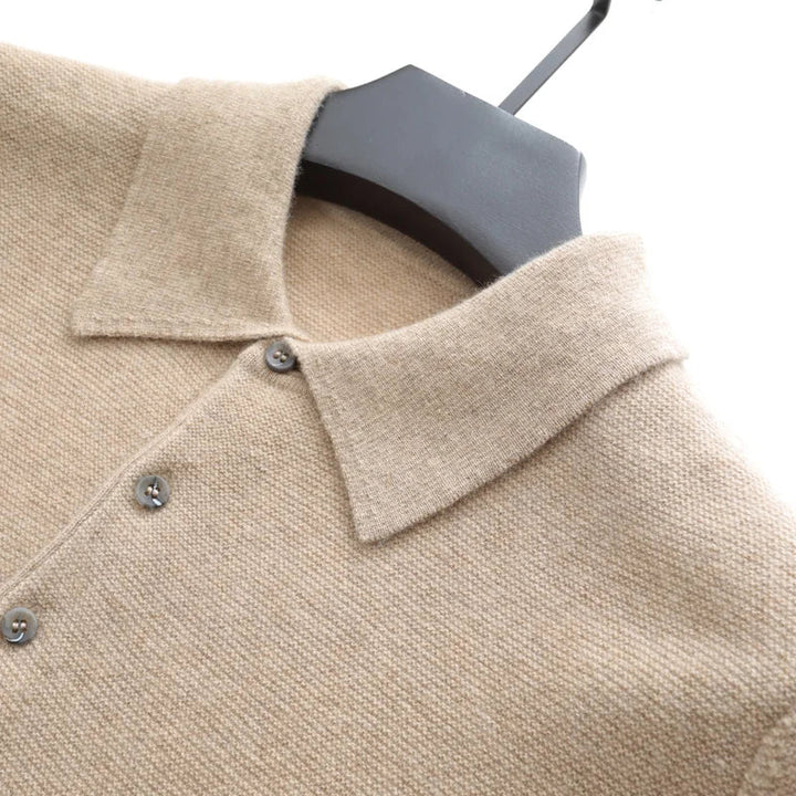 Herren Polo aus 95% Wolle