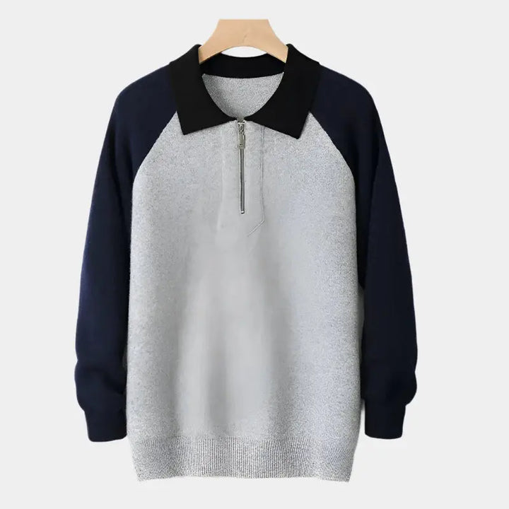 Attraktiver Polo Pullover