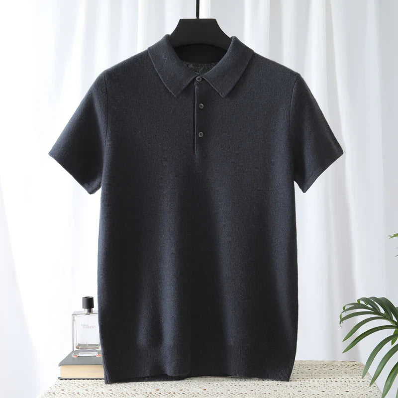 Herren Polo aus 95% Wolle