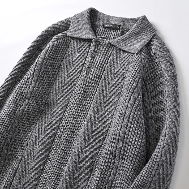 Herren Luxus Wollpullover
