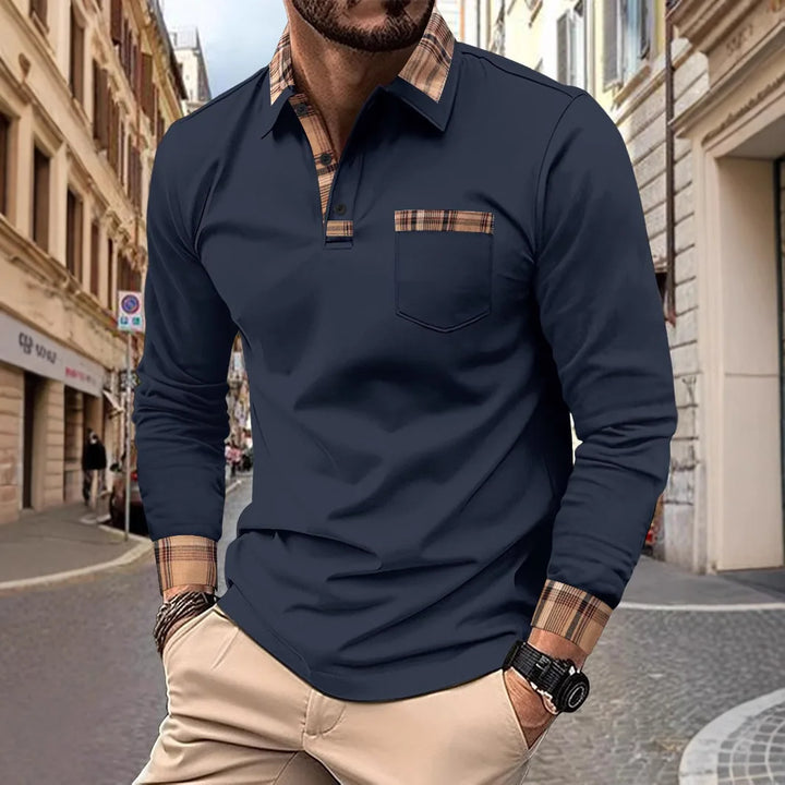 Kilian - Polo mit kariertem Reverskragen