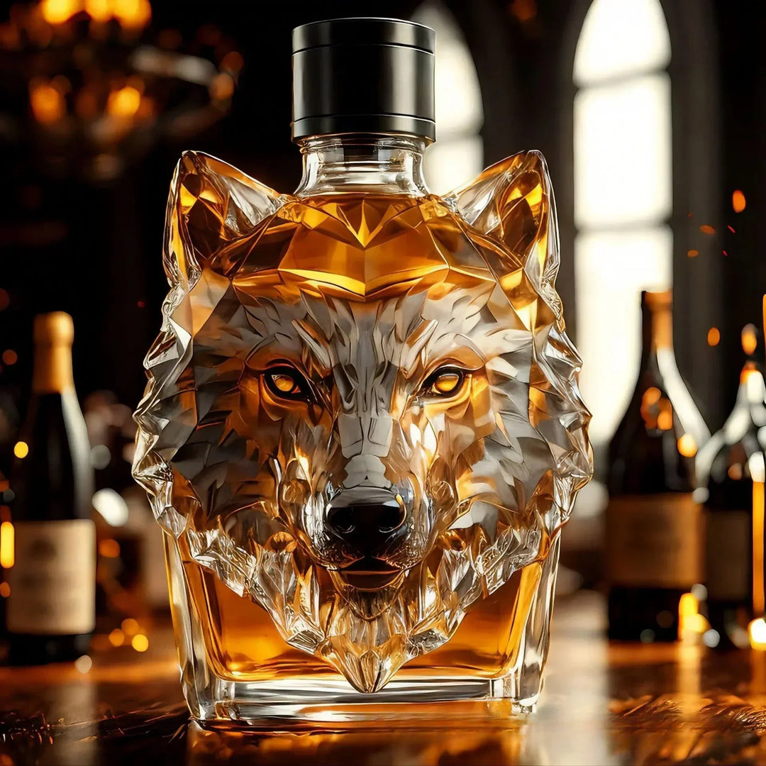 Wolfkopf Whiskeyflasche - Limitierte Auflage