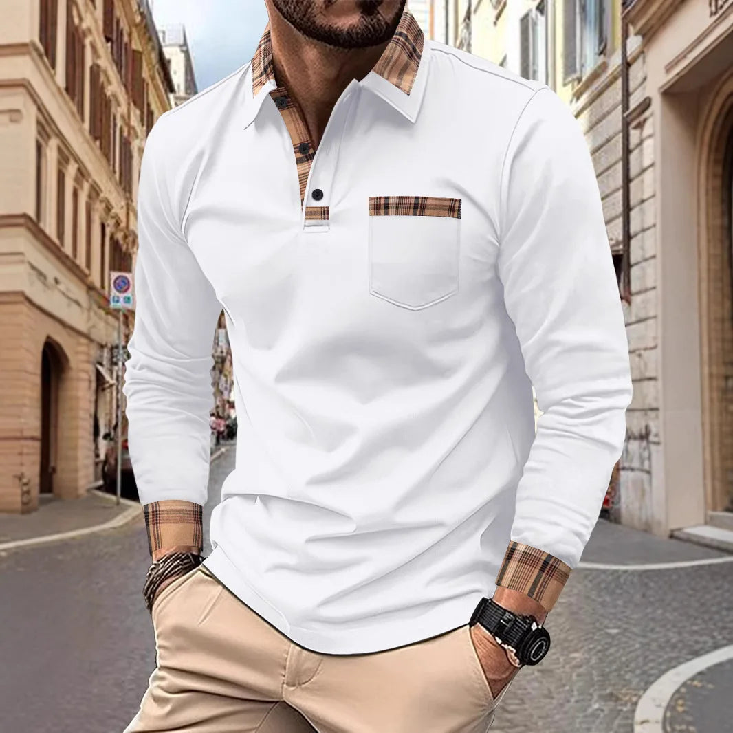Kilian - Polo mit kariertem Reverskragen