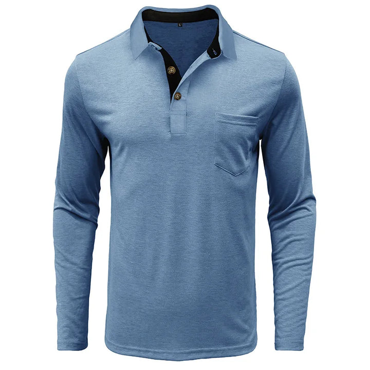 Jörg Herren Langarmshirt in Unifarbe