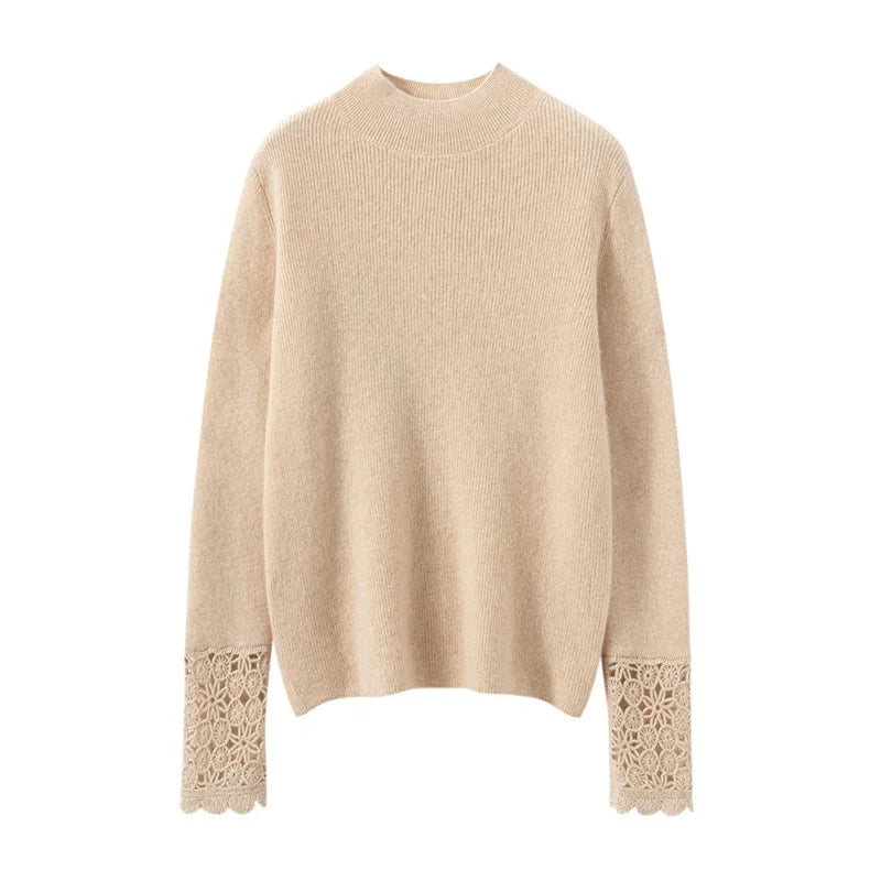Damen Wollpullover mit halbhohem Kragen – weich, bequem & elegant