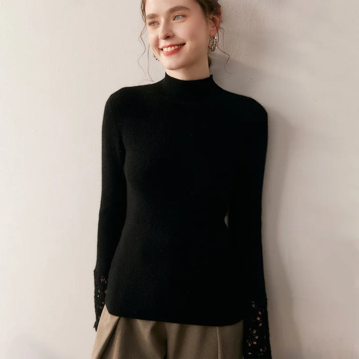 Damen Wollpullover mit halbhohem Kragen – weich, bequem & elegant