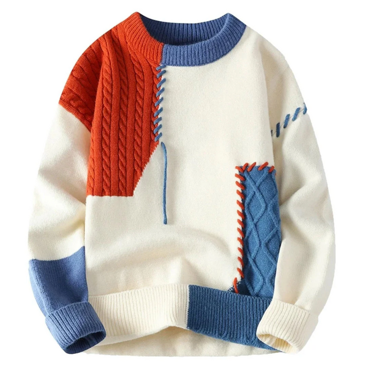 ALEXIS - Patchwork-Strickpullover