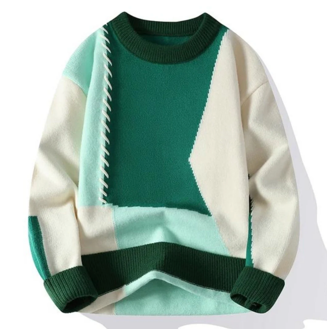 ALEXIS - Patchwork-Strickpullover