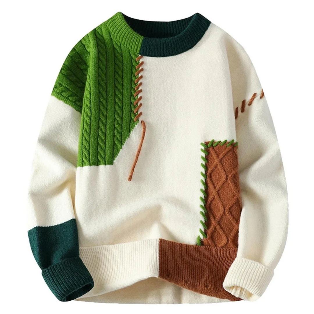 ALEXIS - Patchwork-Strickpullover