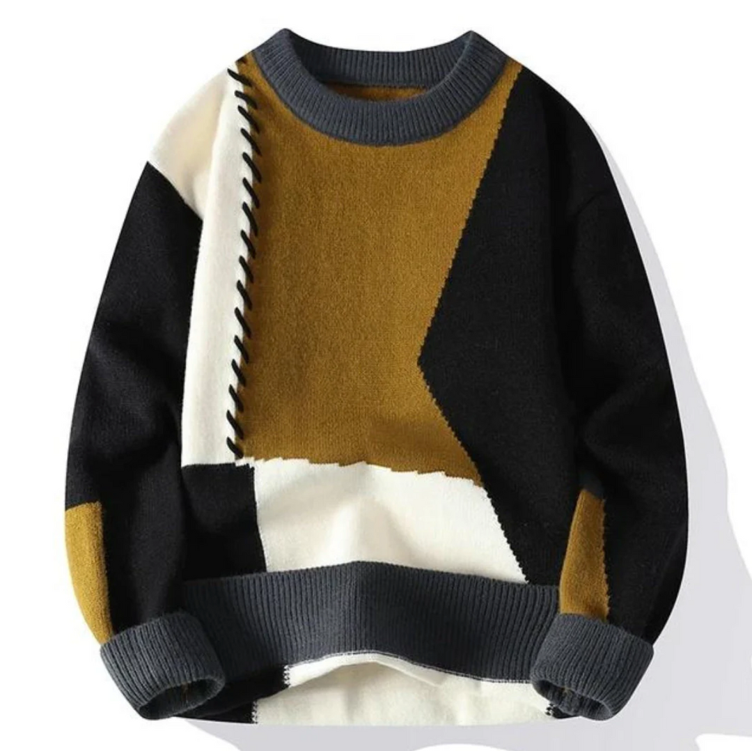 ALEXIS - Patchwork-Strickpullover