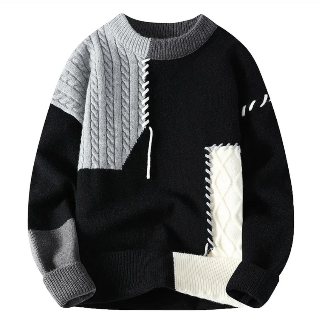 ALEXIS - Patchwork-Strickpullover