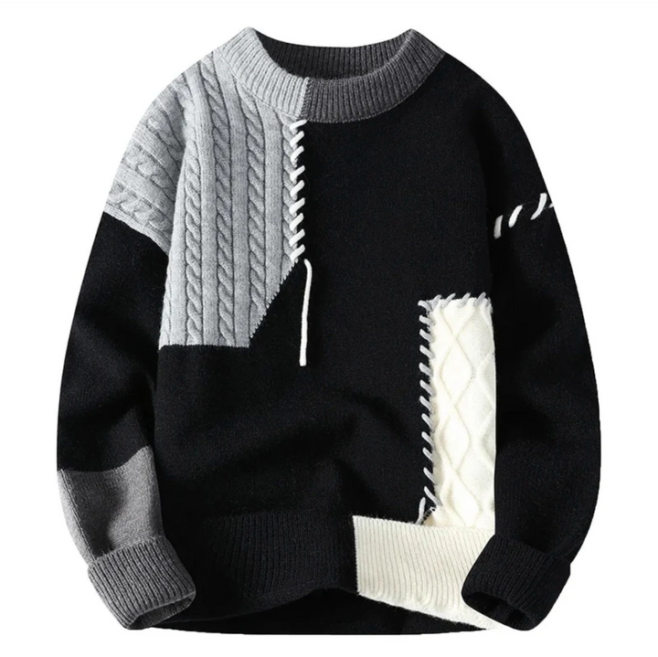 ALEXIS - Patchwork-Strickpullover