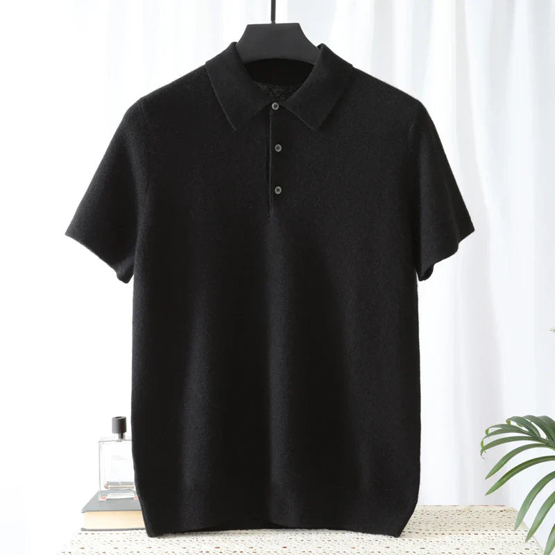 Herren Polo aus 95% Wolle