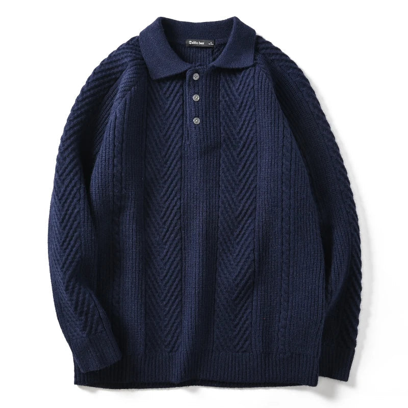Herren Luxus Wollpullover