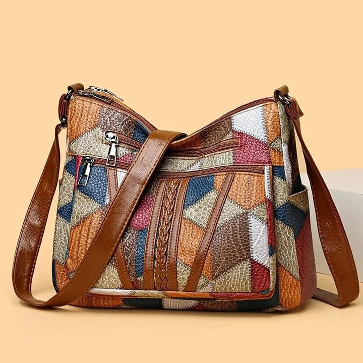 Solara - Mosaik-Lederhandtasche