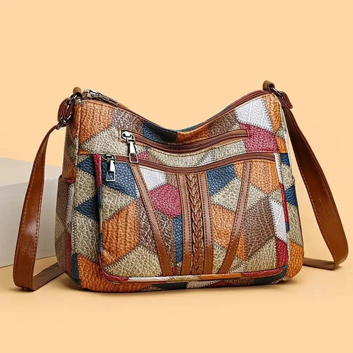 Solara - Mosaik-Lederhandtasche