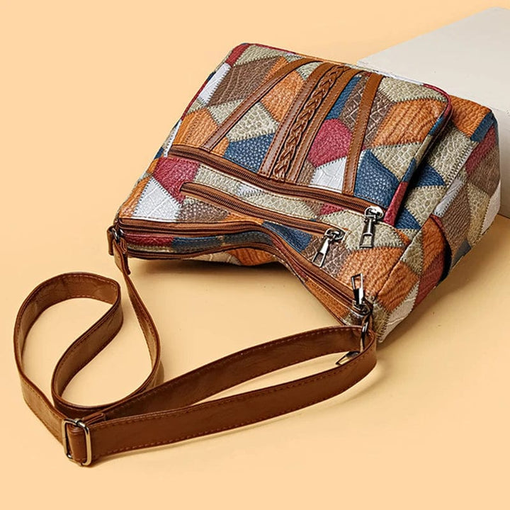 Solara - Mosaik-Lederhandtasche