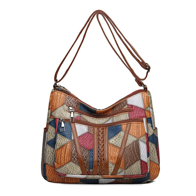 Solara - Mosaik-Lederhandtasche