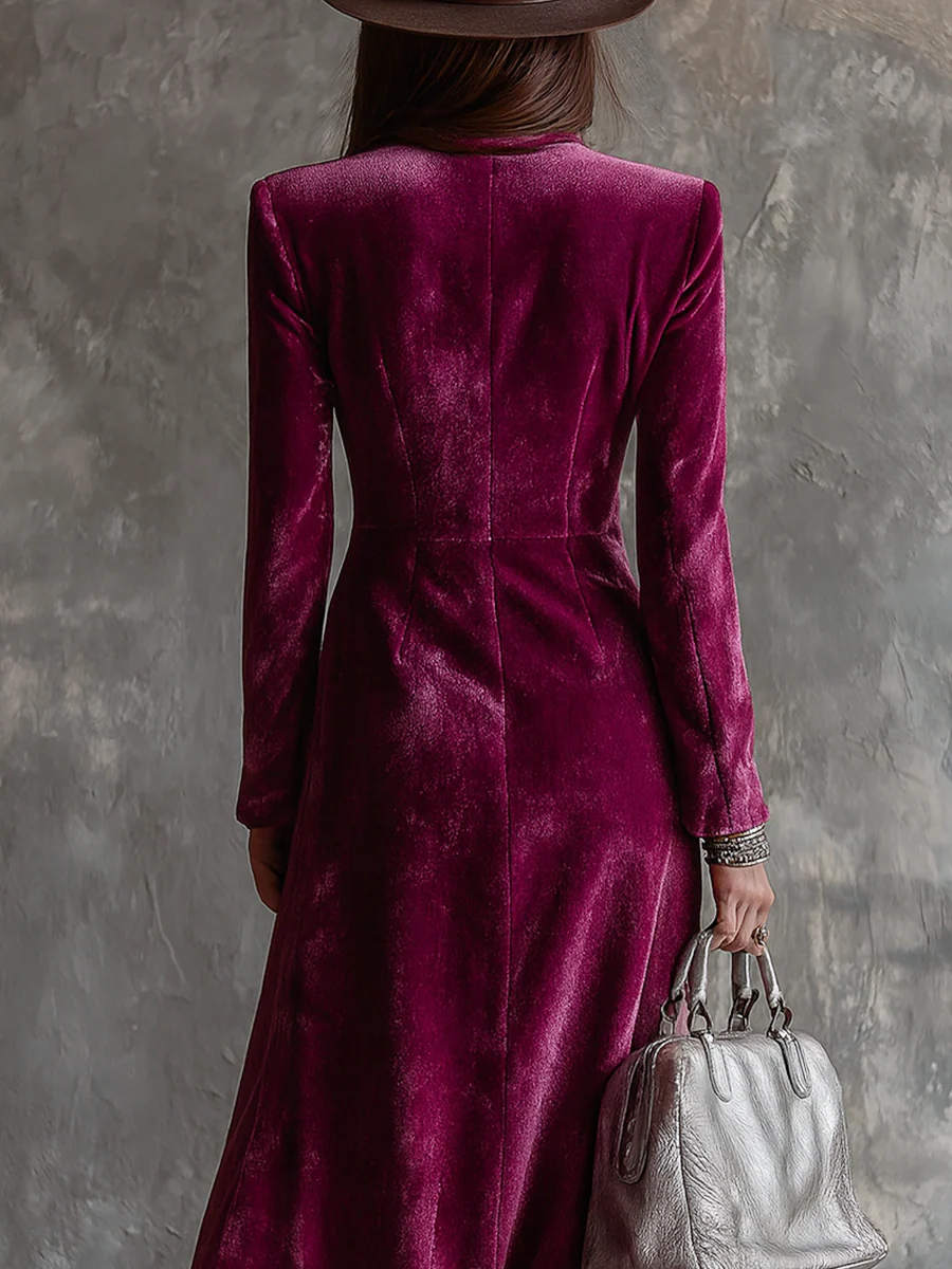 Vera - Samt Blazer Maxikleid