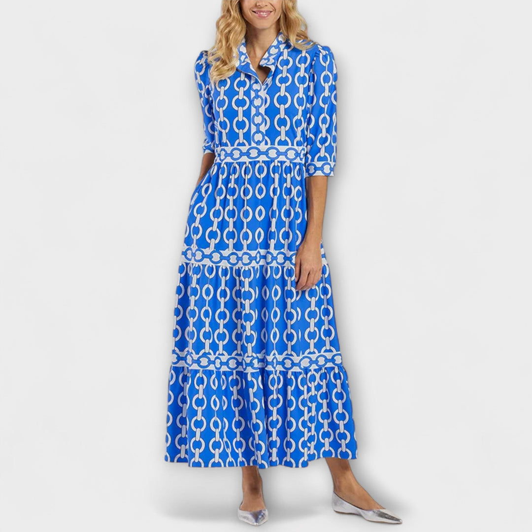 URSULA - Midi-Kleid mit Kettenmuster