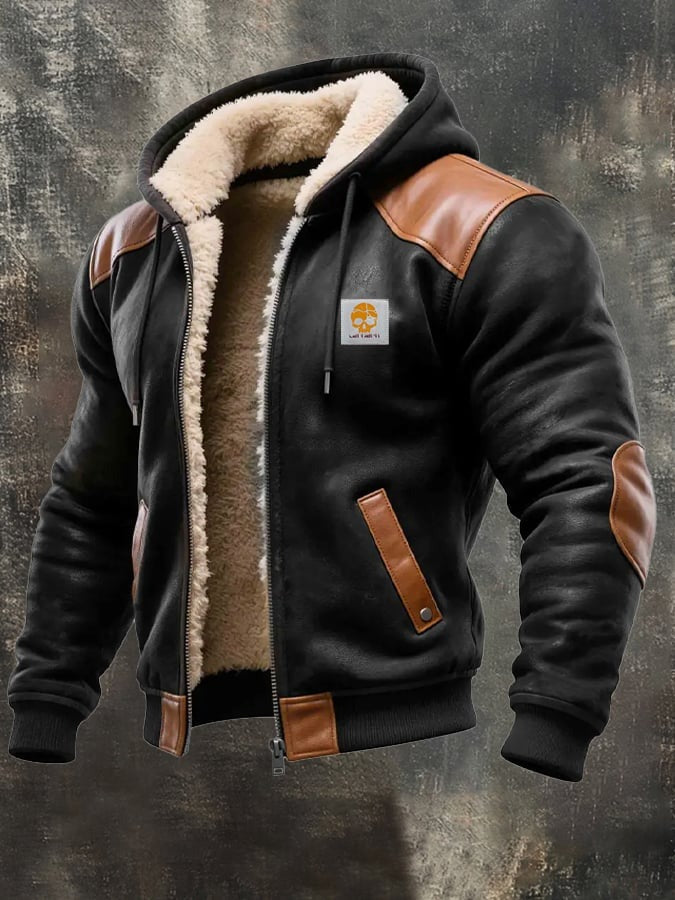 ADAM - WINTERJACKE MIT AUSGEWÄHLTEN LEDERDETAILS