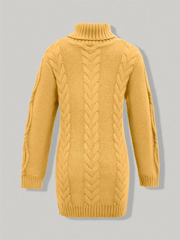 Narda™ Damen Rollkragen Kleid