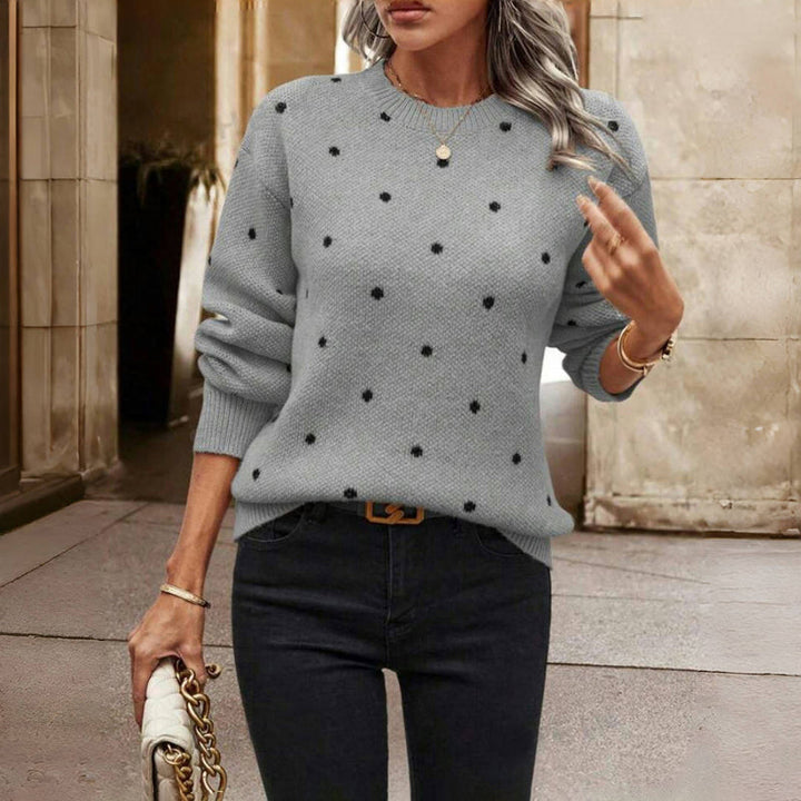 NINA™ Gepunkteter Strickpullover