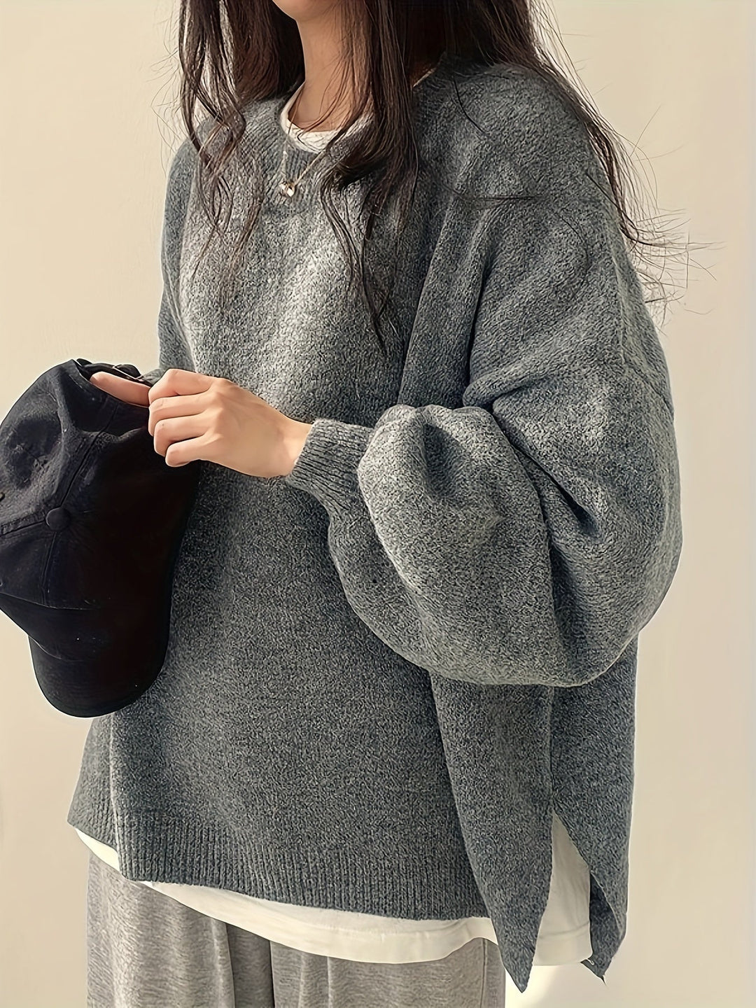 Pearline™ Pullover Mit Rundhalsausschnitt Und Langen Ärmeln