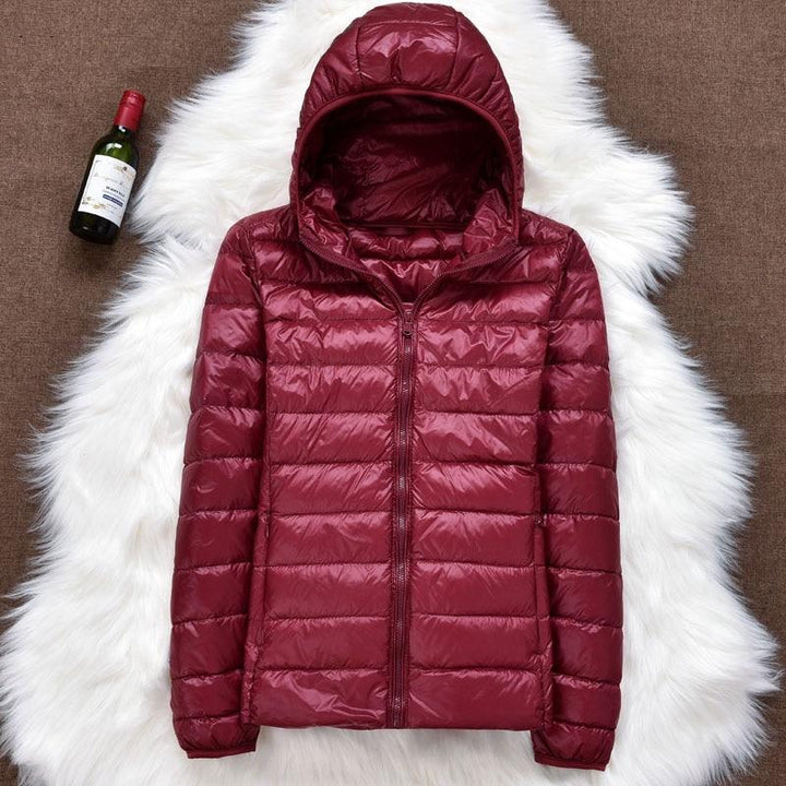 Nord - Neue wasserdichte Jacke mit Füllung aus weissen Entenfedern