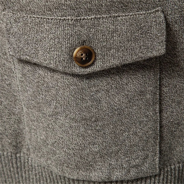 Gestrickte Baumwoll-Strickjacke