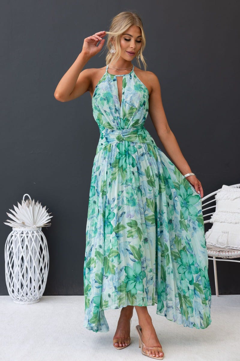 Geblümtes Swing-Kleid