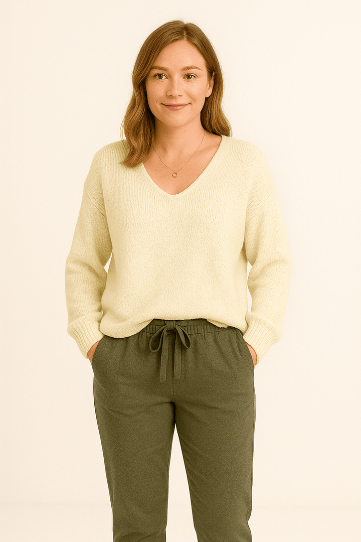 HERBERGER | Damen Lockerer Strickpullover mit elegantem Schnitt