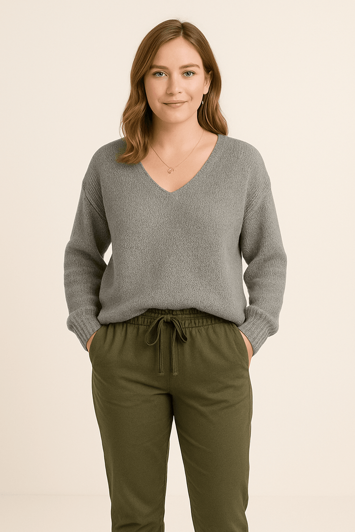 HERBERGER | Damen Lockerer Strickpullover mit elegantem Schnitt