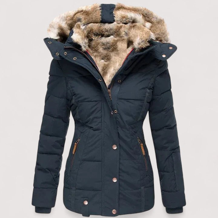 Marylin – Warmer Wintermantel mit Pelzfutter