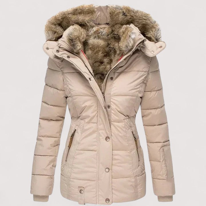 Marylin – Warmer Wintermantel mit Pelzfutter