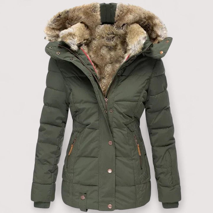 Marylin – Warmer Wintermantel mit Pelzfutter
