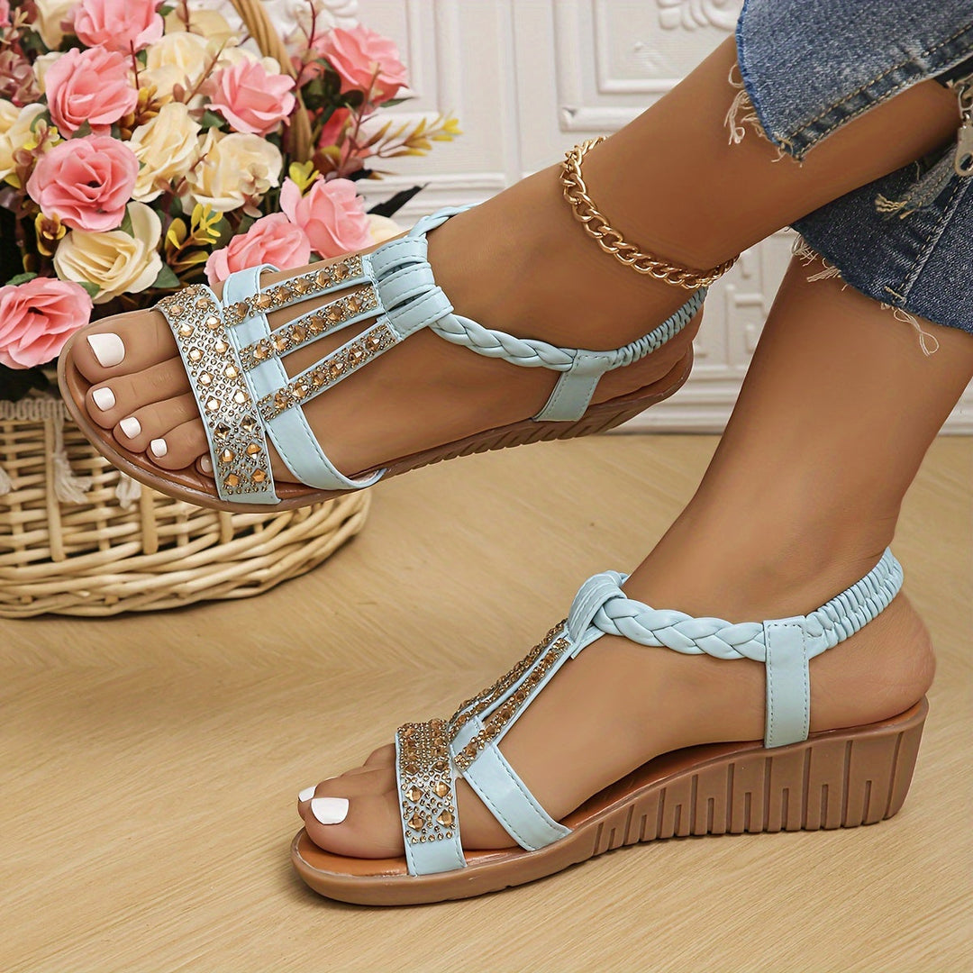 Trudy - Orthopädische Ibiza-Stil Sandalen mit Keilabsatz