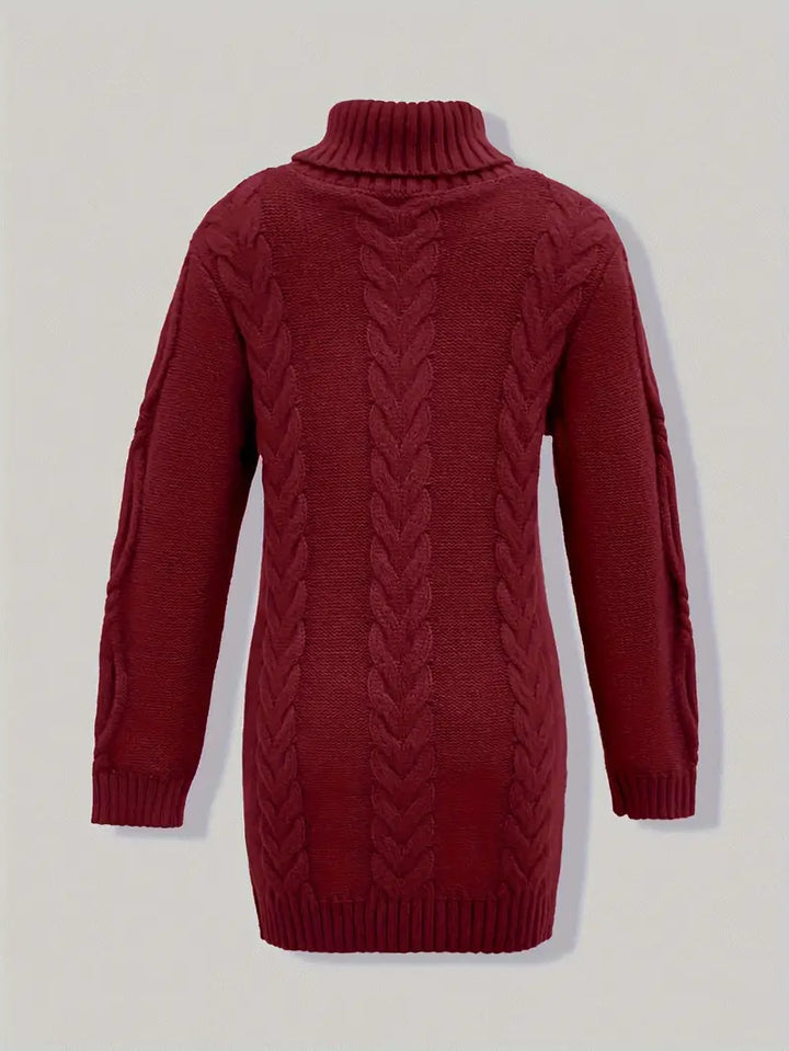 Narda™ Damen Rollkragen Kleid