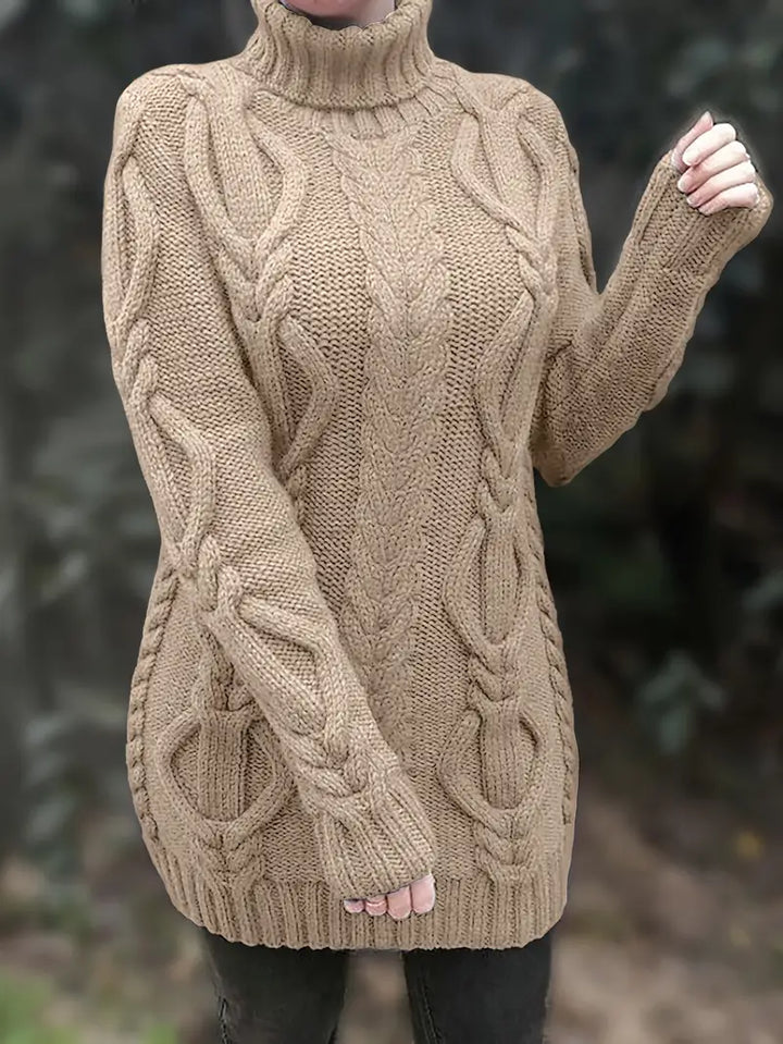 Narda™ Damen Rollkragen Kleid