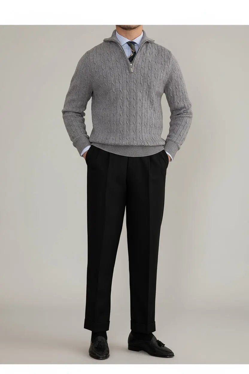 Cardigan Quater-Zip Sweater