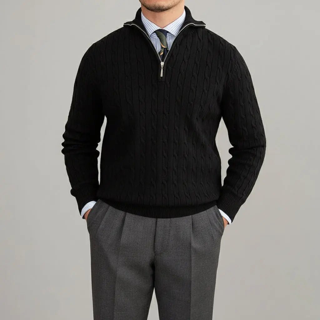 Cardigan Quater-Zip Sweater