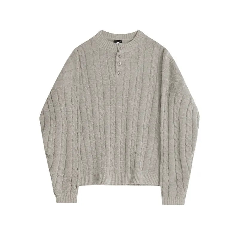 Cardigan Round Neck Sweater
