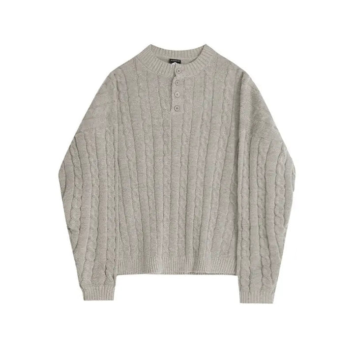 Cardigan Round Neck Sweater