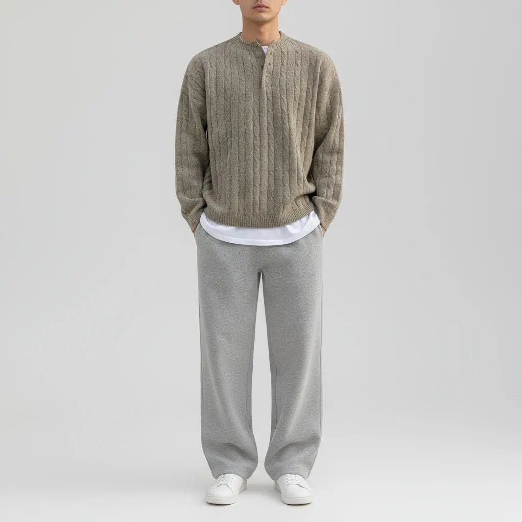 Cardigan Round Neck Sweater