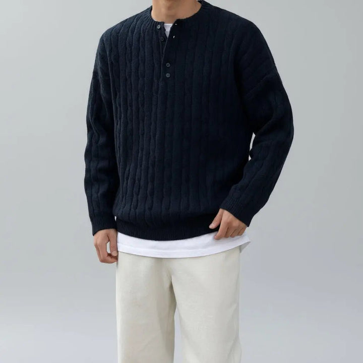Cardigan Round Neck Sweater